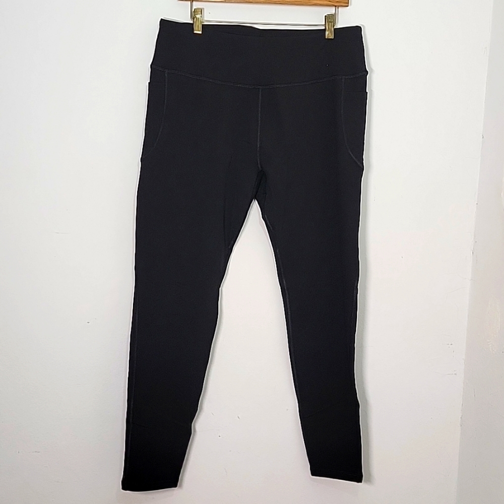 New Fleece Lined Leggings Black Plus Size 3XL Winter Warm Pockets